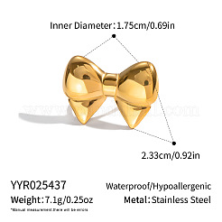 Adjustable 304 Stainless Steel Cuff Open Rings for Women&nbsp;DE6458