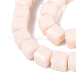 Opaque Glass Beads Strands&nbsp;GLAA-R041-8x8mm-C01