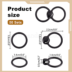 Ring Plastic Front Closure Bra Hook&nbsp;FIND-WH0291-30