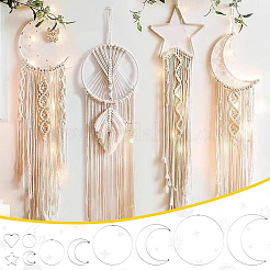 10 Styles Iron Ring for DIY Woven Net/Web with Feather&nbsp;IFIN-SP0001-51