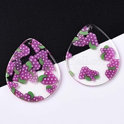 Autumn Theme Transparent Clear Cellulose Acetate(Resin) Pendants&nbsp;LS-KY-T040-54C