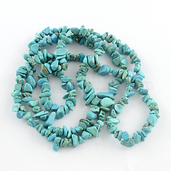 Chips Dyed Synthetical Turquoise Beads Strands&nbsp;TURQ-Q099-35