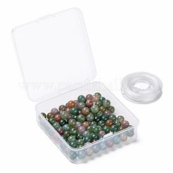 100Pcs 8mm Natural Indian Agate Beads&nbsp;DIY-LS0002-22