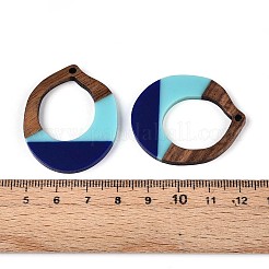 Resin & Walnut Wood Pendants&nbsp;RESI-T057-42