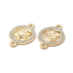 Alloy Crystal Rhinestone Connector Charms&nbsp;ALRI-M019-01G