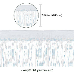 10 Yards Beading Sequins Polyester Tassel Ribbons&nbsp;OCOR-WH0003-041A