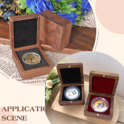 Wood Coin Medal Storage Box&nbsp;AJEW-WH0410-290A