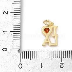 Brass Pave Cubic Zirconia Charms&nbsp;KK-U062-31G