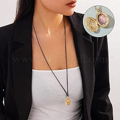 6 Pcs 6 Styles 316 Stainless Steel Locket Pendants&nbsp;STAS-TA0003-40