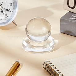 Desktop Flat Round Acrylic Display Pedestals&nbsp;ODIS-WH0074-02A