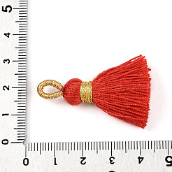 Polycotton(Polyester Cotton) Tassel Pendant Decorations&nbsp;FIND-N006-01G