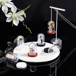 6 Sets 3 Colors Iridescent Glass Dome Cover&nbsp;DJEW-PH0001-27
