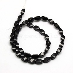 Natural Twist Obsidian Beads Strands&nbsp;G-L244-03