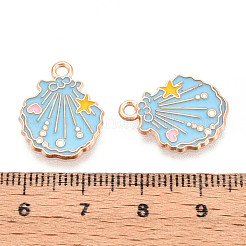 Marine Animals Alloy Enamel Pendants&nbsp;ENAM-T022-34H