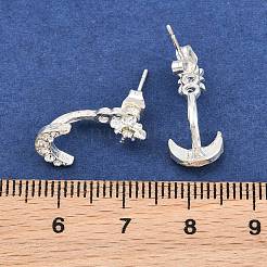 Moon & Star Alloy Front Back Stud Earrings&nbsp;AL-CBA3C8B-02S