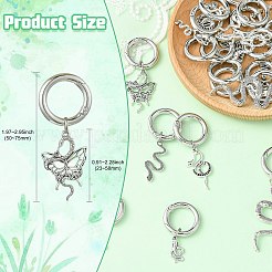 24Pcs 12 Styles Snake Alloy Shoes Charms&nbsp;HJEW-CJ00084