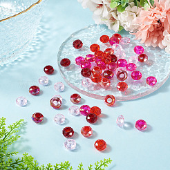 56Pcs 8 Colors Red Color Theme Glass European Beads&nbsp;GPDL-TA0001-12B