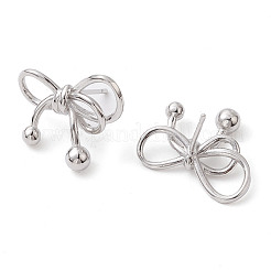 Bowknot Brass Stud Earrings&nbsp;EJEW-M245-14P