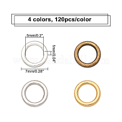 480Pcs 4 Colors Alloy Round Rings&nbsp;FIND-CA0001-98