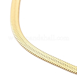 Ion Plating(IP) 304 Stainless Steel Herringbone Chain Necklace for Men Women&nbsp;NJEW-E076-03A-G