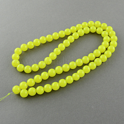 Imitation Jade Glass Beads Strands&nbsp;X-DGLA-S076-4mm-09