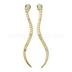 Brass Cubic Zirconia Stud Earrings&nbsp;LS-EJEW-K319-02G