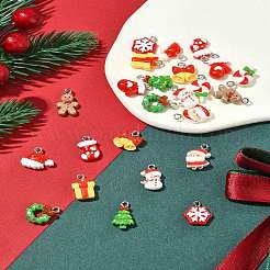 24Pcs 12 Styles Christmas Theme Opaque Resin Pendants&nbsp;RESI-FS0001-86A