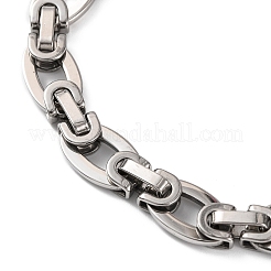 Tarnish Resistant 201 Stainless Steel Byzantine Chain Bracelets&nbsp;BJEW-B078-87P