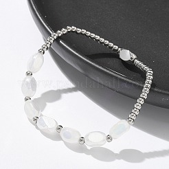 304 Stainless Steel Beads Stretch Breacelets for Women&nbsp;LS-BJEW-M054-01P-01