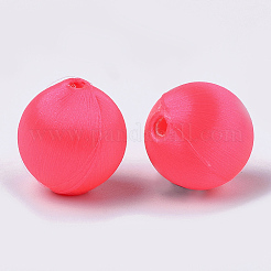 Polyester Thread Fabric Covered Beads&nbsp;WOVE-T007-20mm-17