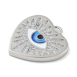 Rack Plating Brass Micro Pave Cubic Zirconia with Enamel Pendants&nbsp;KK-G515-58P