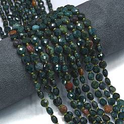 Natural Bloodstone/Heliotrope Stone Beads Strands&nbsp;G-K389-B04-01
