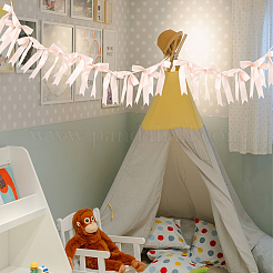 Cloth Bowknot Garland&nbsp;AJEW-WH20064-76B