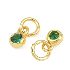 Brass Pave Cubic Zirconia Charms&nbsp;CU-CBA3D67-13G-03