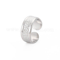 Non-Tarnish 304 Stainless Steel Word Love Open Cuff Ring for Women&nbsp;RJEW-S405-191P