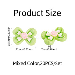 20Pcs Opaque Resin Cabochons&nbsp;CRES-TA0001-58