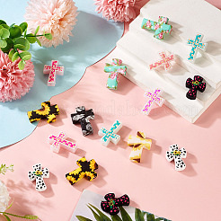 20Pcs 10 Styles Cross Silicone Focal Beads&nbsp;SIL-TA0002-78