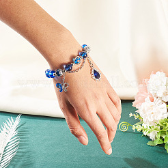 Glass & Alloy Rhinestone Beads Bracelets&nbsp;BJEW-TA00544