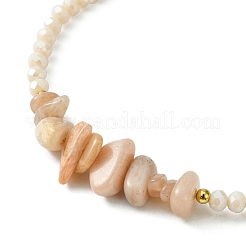 5Pcs 5 Style Natural & Synthetic Mixed Gemstone Chips & Glass Braided Bead Bracelets Sets&nbsp;BJEW-TA00403