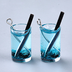 Imitation Juice Draft Beer Resin Pendants&nbsp;CRES-S359-15B-1