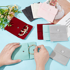 12Pcs 6 Colors Square Velvet Jewelry Bags&nbsp;TP-NB0001-60