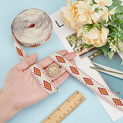 10 Yards Ethnic Style Embroidery Polyester Ribbons&nbsp;OCOR-FG0002-25C