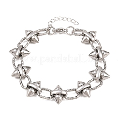 Punk 304 Stainless Steel Spiked Link Chain Bracelets for Women&nbsp;SA-H001-21P