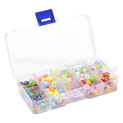200Pcs 10 Styles Opaque Acrylic Beads&nbsp;MACR-CJ0001-46