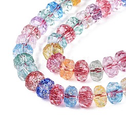 Crackle Transparent Glass Beads Strands&nbsp;GLAA-N068-03A-M