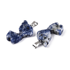 Natural Blue Spot Jasper Pendants&nbsp;G-T144-11K