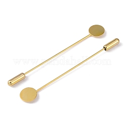 Brass Lapel Pin Base Settings&nbsp;KK-WH0045-025A-G
