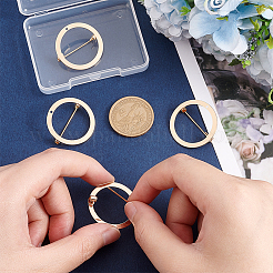4Pcs Brass Brooch Base Settings&nbsp;KK-UN0001-40