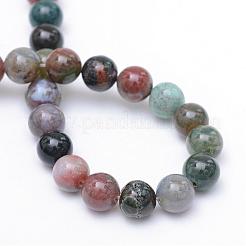 Round Natural Indian Agate Bead Strands&nbsp;G-R345-6mm-08