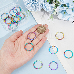20Pcs 304 Stainless Steel Split Key Rings&nbsp;FIND-UN0003-53
